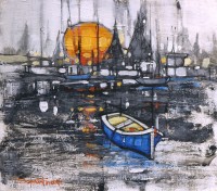 Salman Farooqi, 14 x 16 Inch, Acrylic on Canvas, Seascape Painting, AC-SF-216